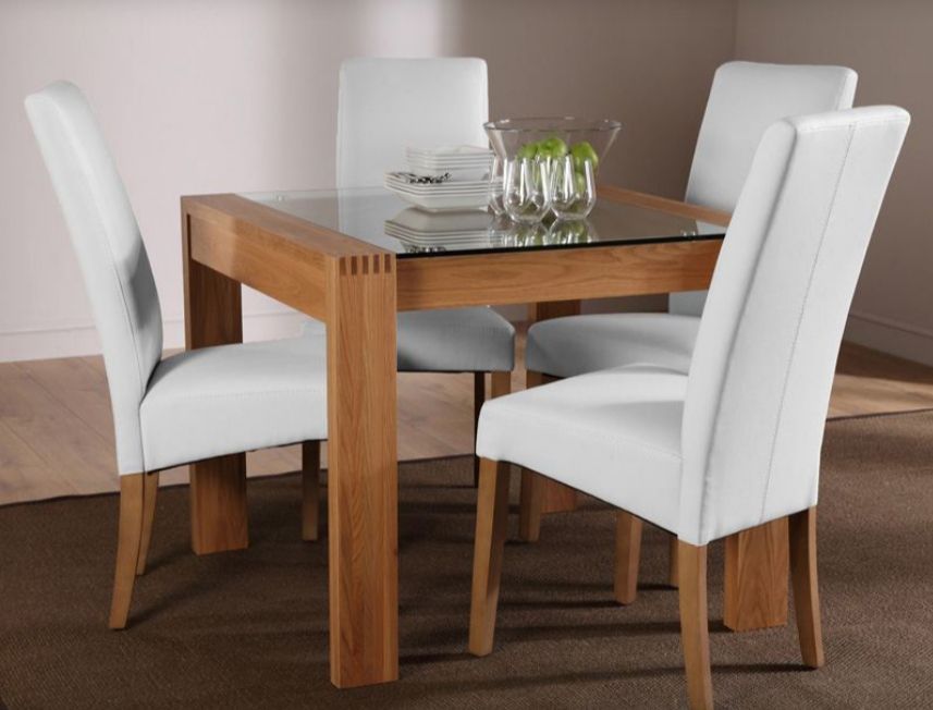 Fashionable Glass Oak Dining Tables With Regard To 7 Contemporary Glass Square Dining Tables – Cute Furniture Uk (View 7 of 20)