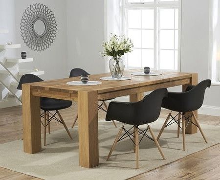 Fashionable Madrid 200cm Solid Oak Extending Dining Table With Charles Eames With Extending Solid Oak Dining Tables (View 16 of 20)