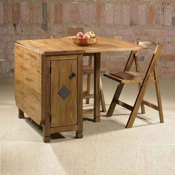 Fashionable Wood Folding Dining Tables With Regard To Folding Desk For Small Spaces (Photo 1 of 20)