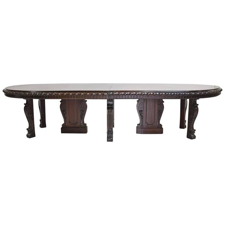Favorite 20' Long New York Belle Époque Extension Dining Table In Mahogany Intended For New York Dining Tables (Photo 17 of 20)