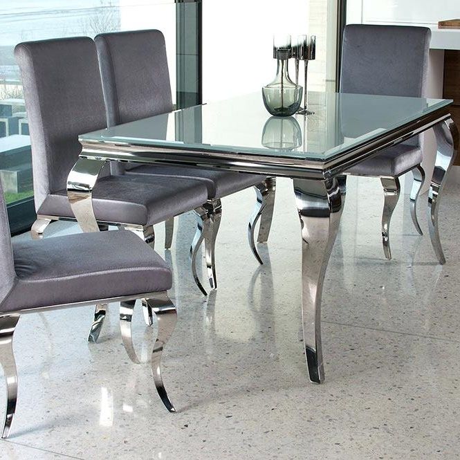 Favorite Glass And Chrome Dining Table Small Glass Chrome Dining Room Table With Glass And Chrome Dining Tables And Chairs (View 4 of 20)