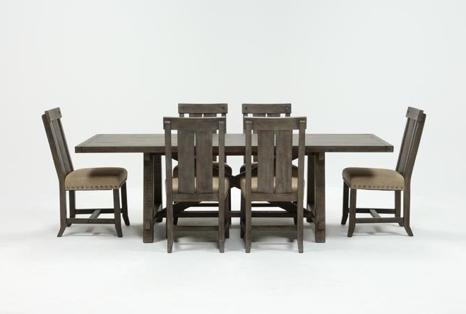Featured Photo of 20 Ideas of Jaxon Grey 7 Piece Rectangle Extension Dining Sets with Wood Chairs