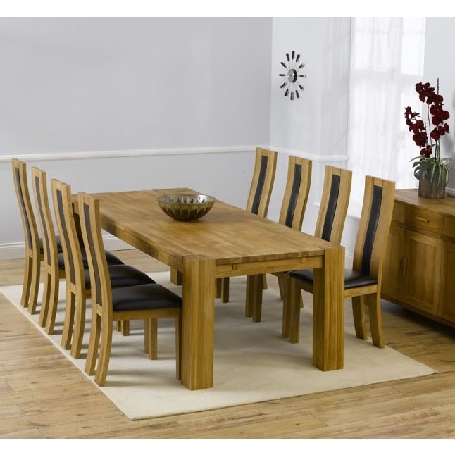Favorite Oak Dining Set 6 Chairs Within Florence Chunky Solid Oak Cm Oak Dining Table 6 Chairs Fresh (View 6 of 20)
