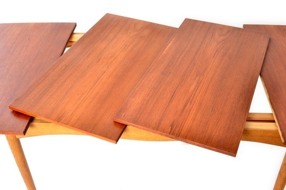 Finn Juhl For Bovirke Dining Table Extensions Leaves Teak Mid (Photo 19 of 20)