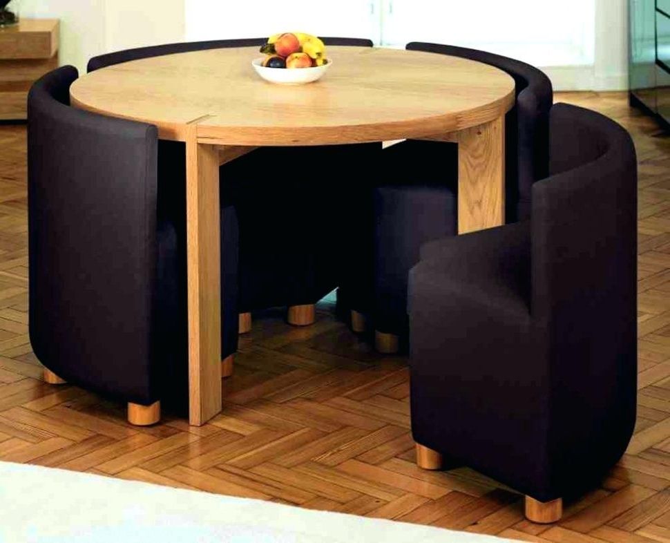 Foldable Dining Table And Chairs Dining Tables Comely Folding Dining Intended For Recent Compact Dining Room Sets (Photo 10 of 20)