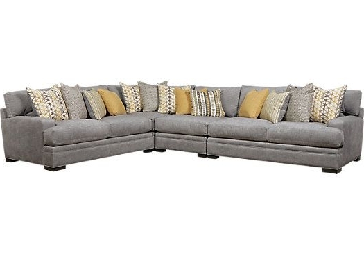 Haven Blue Steel 3 Piece Sectionals In Recent Cindy Crawford Home Palm Springs Gray 4 Pc Sectional . $2,499.99 (Photo 12 of 15)