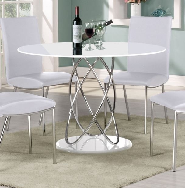 High Gloss Round Dining Tables Intended For Famous Eclipse 115 Cm Round White High Gloss Dining Table (Photo 1 of 20)