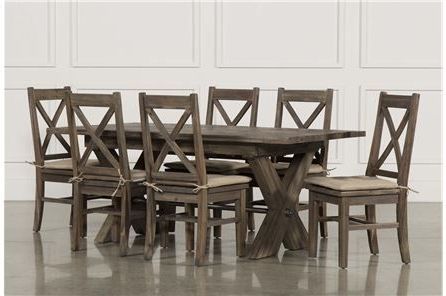 Featured Photo of Top 20 of Caira 7 Piece Rectangular Dining Sets with Diamond Back Side Chairs