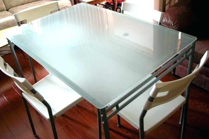 Ikea Round Glass Top Dining Tables With Regard To 2017 Ikea Glass Top Dining Table Round For 6 Small Laver Frosted (Photo 10 of 20)