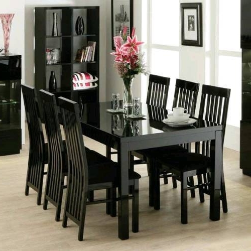 Featured Photo of 20 Best Collection of Black Gloss Dining Room Furniture