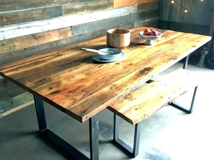Iron And Wood Dining Tables Throughout Newest Reclaimed Wood And Iron Dining Table Reclaimed Wood Iron Dining (Photo 12 of 20)