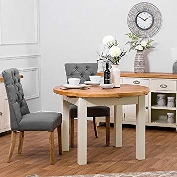 Ivory Painted Dining Tables With Regard To Most Up To Date The Furniture Outlet Hampshire Ivory Painted Oak Round Dining Table (Photo 14 of 20)