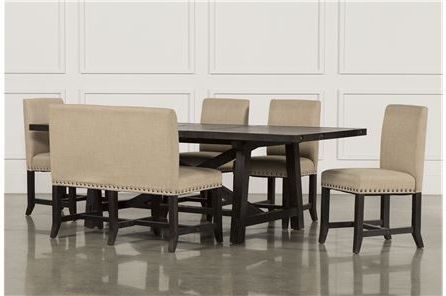 Jaxon 6 Piece Rectangle Dining Set W/bench & Wood Chairs (View 6 of 20)