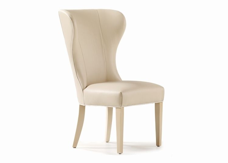 Jessica Charles In Ivory Leather Dining Chairs (Photo 14 of 20)