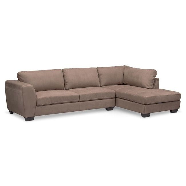 Jobs Oat 2 Piece Sectionals With Left Facing Chaise With Current Santana 2 Piece Sectional With Left Facing Chaise – Taupe (View 2 of 15)