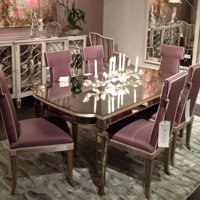 John Richard Antique Mirrored Dining Table: Solid Antique Mirror Top Regarding Most Current Antique Mirror Dining Tables (Photo 1 of 20)