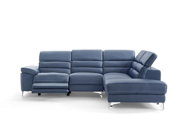 Johnson Sectional Sofa Blue Top Grain Italian Leather Chaise Within 2018 Tess 2 Piece Power Reclining Sectionals With Laf Chaise (Photo 5 of 15)