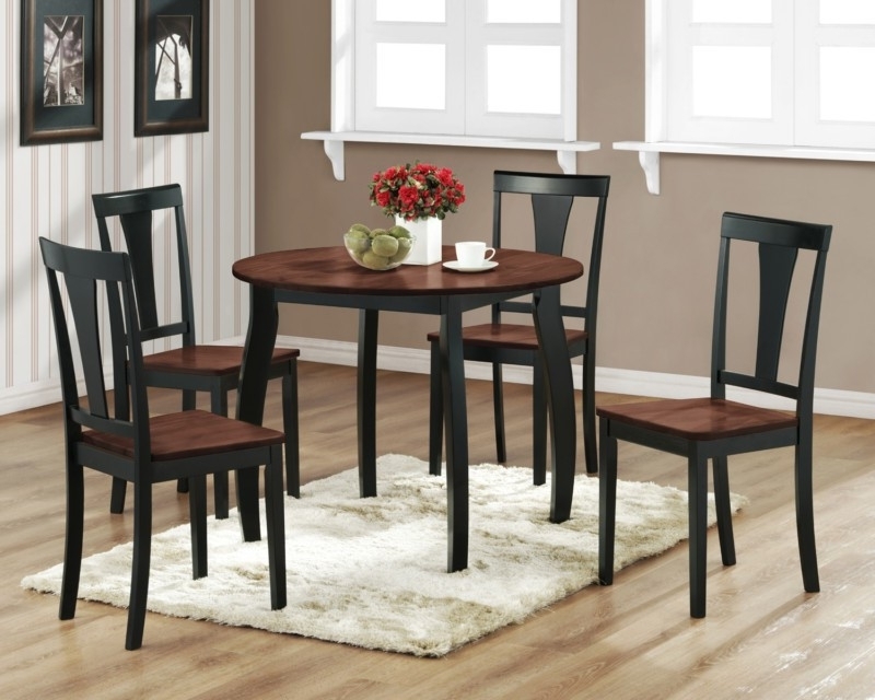 Kitchen Small Rectangular Kitchen Table Sets Kitchen Dining Intended For Favorite Small Round Dining Table With 4 Chairs (View 7 of 20)