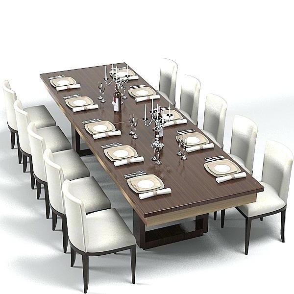 Large Modern Dining Room Tables Contemporary Dining Room Set 8 With Preferred Dining Tables Set For 8 (Photo 12 of 20)