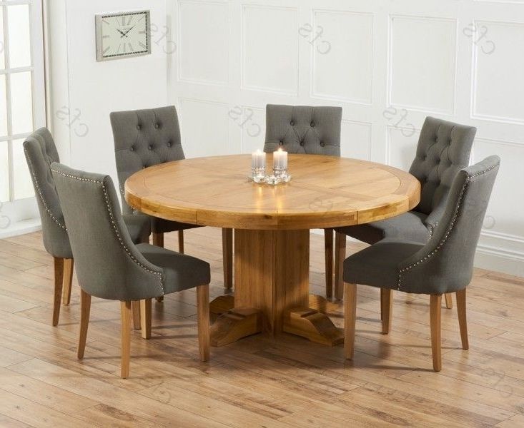 Latest 1. Stylish Round Dining Table For 6 Dining Table And Chairs On Glass Throughout Round 6 Seater Dining Tables (Photo 14 of 20)