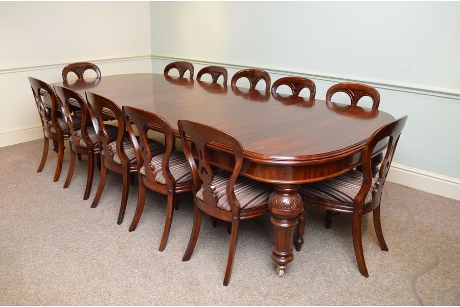 Latest Fine Quality Victorian Mahogany Extending Dining Table (Photo 12 of 20)