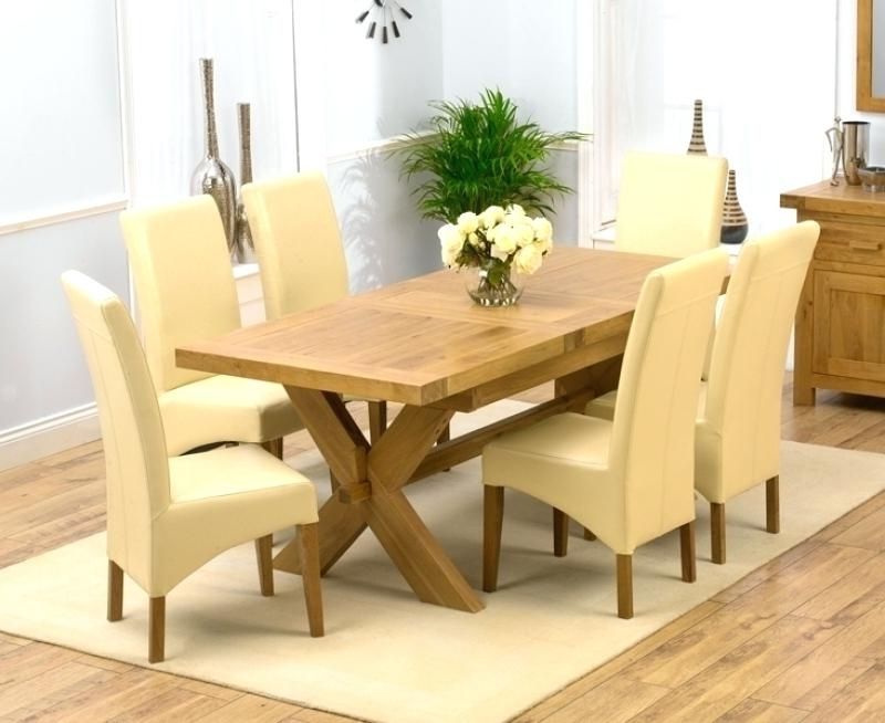 Latest Glass And Oak Dining Tables And Chairs Pertaining To Solid Oak Dining Room Chairs Large Oak Dining Table And Chairs (View 7 of 20)