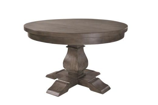 Latest Hamilton Dining Tables Pertaining To Hamilton Dark Washed Hand Crafted Solid Wood Round Dining Table With (View 10 of 20)