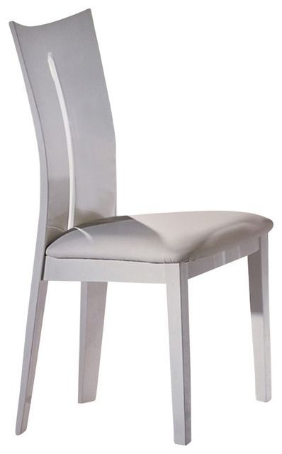 Latest High Gloss White Dining Chairs, Set Of 2 – Modern – Dining Chairs With High Gloss White Dining Chairs (View 4 of 20)