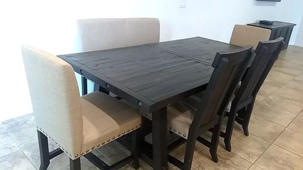 Latest Jaxon Grey 7 Piece Rectangle Extension Dining Sets With Wood Chairs Intended For 7 Piece Dining Set (table) For Sale In Buckeye, Az – Offerup (Photo 19 of 20)
