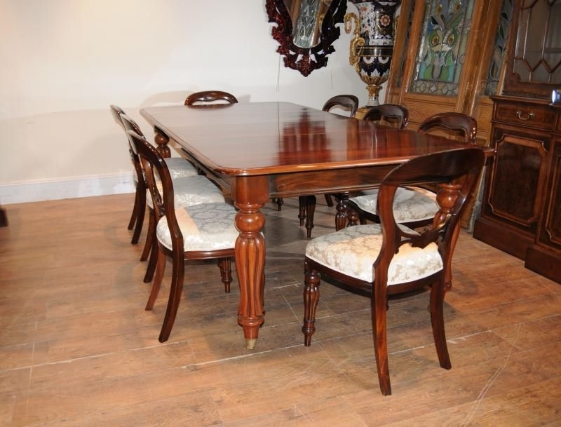 Latest Mahogany Dining Tables Sets With Regard To Victorian Mahogany Dining Table Set Chairs Balloon Back (Photo 4 of 20)