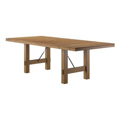 Laurel Foundry Modern Farmhouse Beachem Extendable Dining Table In Intended For Widely Used Norwood 9 Piece Rectangular Extension Dining Sets With Uph Side Chairs (View 8 of 20)