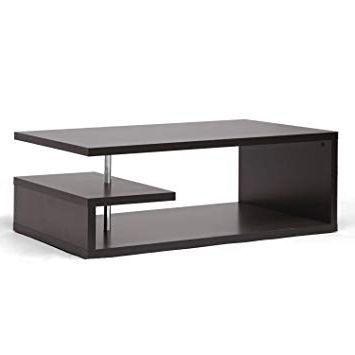 Lindy Espresso Rectangle Dining Tables Throughout Popular Amazon: Baxton Studio Lindy Modern Coffee Table, Dark Brown (View 4 of 20)
