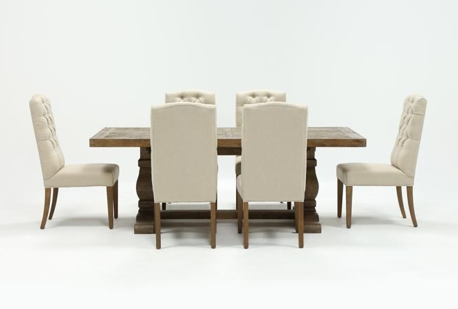 Living Spaces Intended For Most Up To Date Caden 6 Piece Dining Sets With Upholstered Side Chair (Photo 7 of 20)