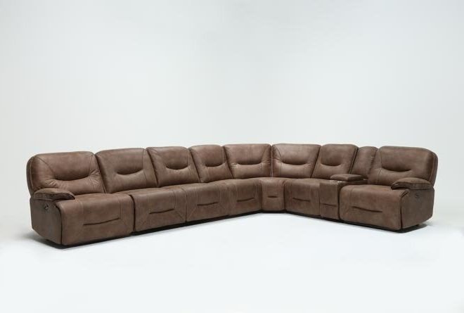 Living Spaces Throughout Fashionable Marcus Oyster 6 Piece Sectionals With Power Headrest And Usb (View 2 of 15)