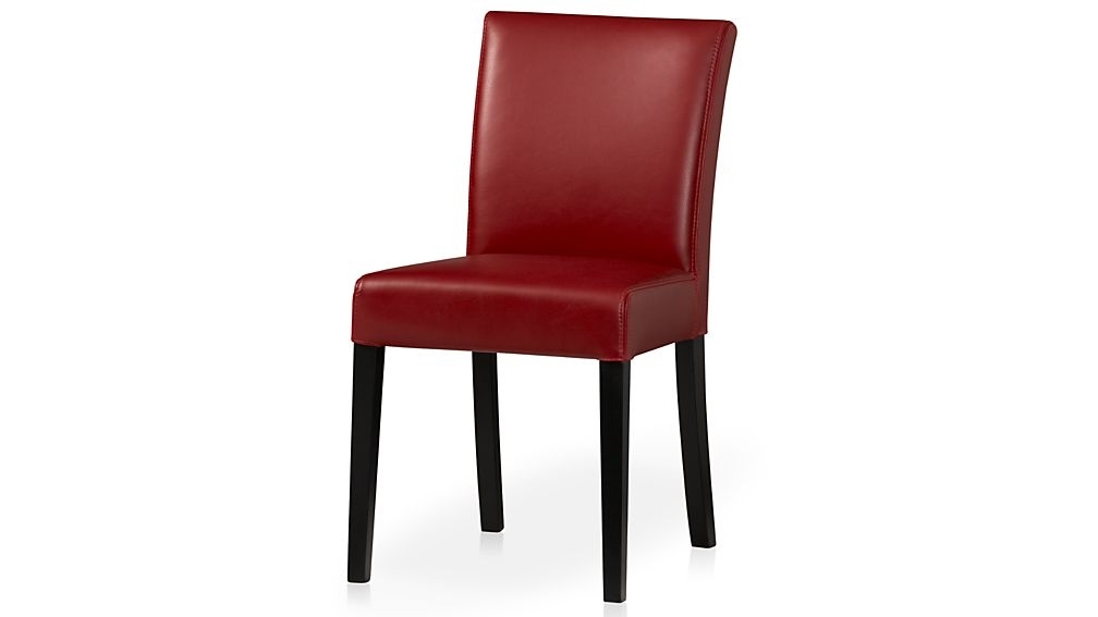 Lowe Red Leather Dining Chair (View 2 of 20)