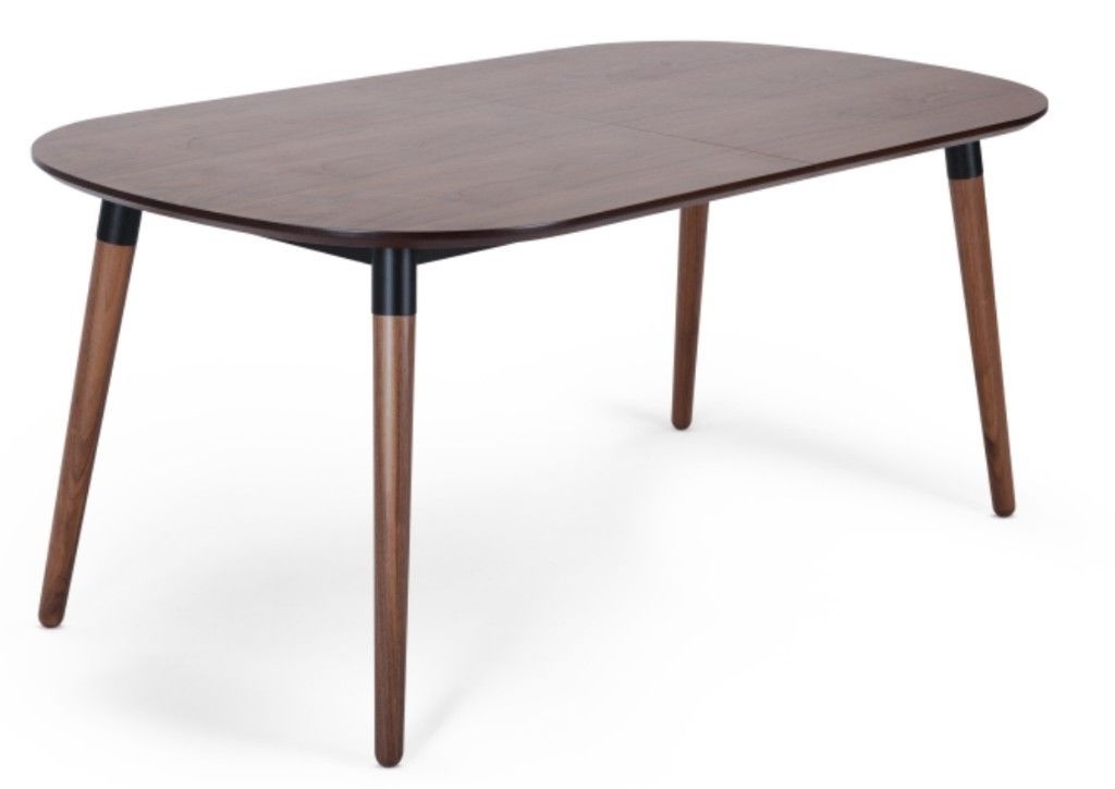 Made Edelweiss Extending Dining Table, Walnut And Black (Photo 17 of 20)