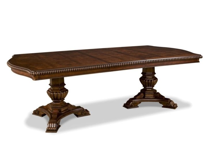 Magnolia Home Double Pedestal Dining Tables With Regard To Trendy Painted Double Pedestal Dining Table:: Opulent Double Pedestal (View 20 of 20)