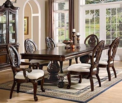 Market 7 Piece Dining Sets With Host And Side Chairs In Widely Used Amazon – 7pc Formal Dining Table & Chairs Set With Claw Design (Photo 19 of 20)