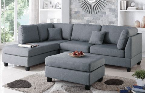 Mcculla Sofa Sectionals With Reversible Chaise Intended For Most Current Ashmore Chaise Sofa In Pewter (View 12 of 15)