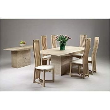 Monaco Dining Sets Regarding 2017 Small Dining Table 6 Dining Chairs Marble Monaco: Amazon.co (View 6 of 20)