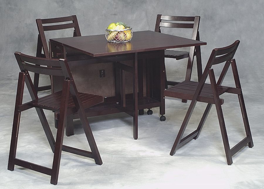 Featured Photo of 2024 Latest Black Folding Dining Tables and Chairs