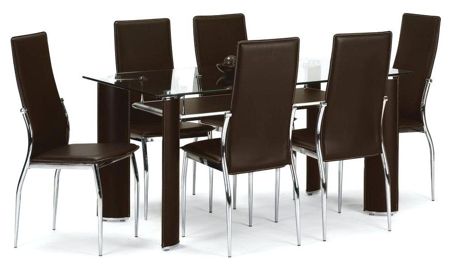 Most Current Black Glass Dining Tables With 6 Chairs Within K White Black Glass Designer Extending Di Extending Black Glass (View 7 of 20)