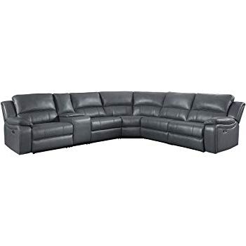 Most Current Calder Grey 6 Piece Manual Reclining Sectionals Regarding Sectional Sofa With Usb Port (View 9 of 15)