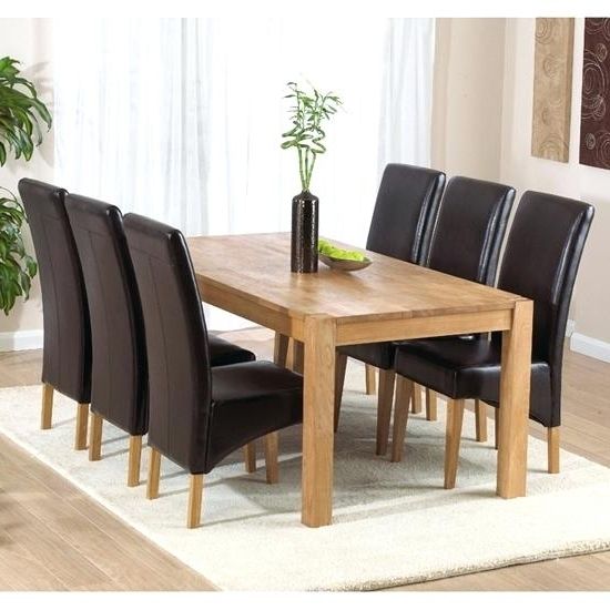 Most Current Dining Room 6 Chairs Round Table That Seats 6 Black Extendable Inside Oak Dining Set 6 Chairs (View 7 of 20)