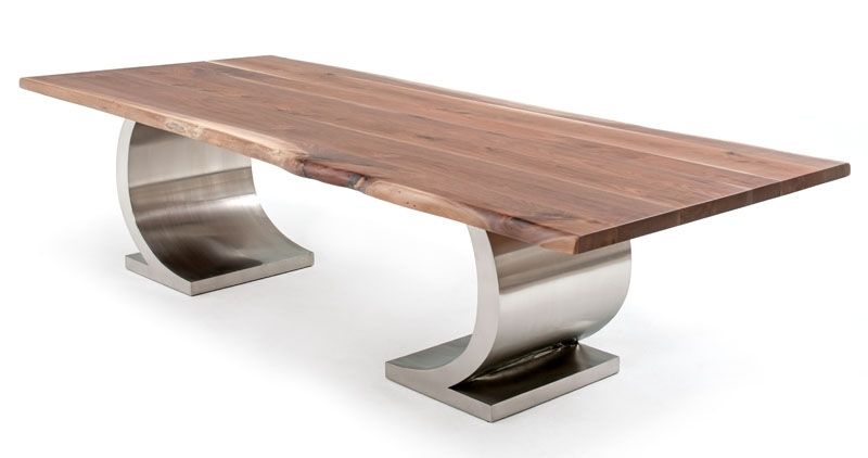 Most Current Dining Table With Modern Half Circle Base, Contemporary Pertaining To Contemporary Base Dining Tables (View 5 of 20)