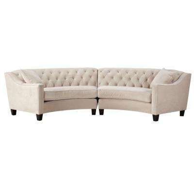 Most Current Gordon 3 Piece Sectionals With Raf Chaise Intended For Beige – Sectionals – Living Room Furniture – The Home Depot (View 12 of 15)