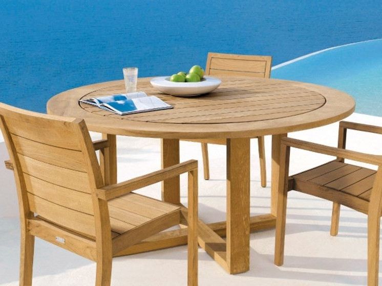 Most Current Modern Teak Batyline Outdoor Dining Oenthouse Balcony Luxury Patio Regarding Outdoor Sienna Dining Tables (Photo 9 of 20)