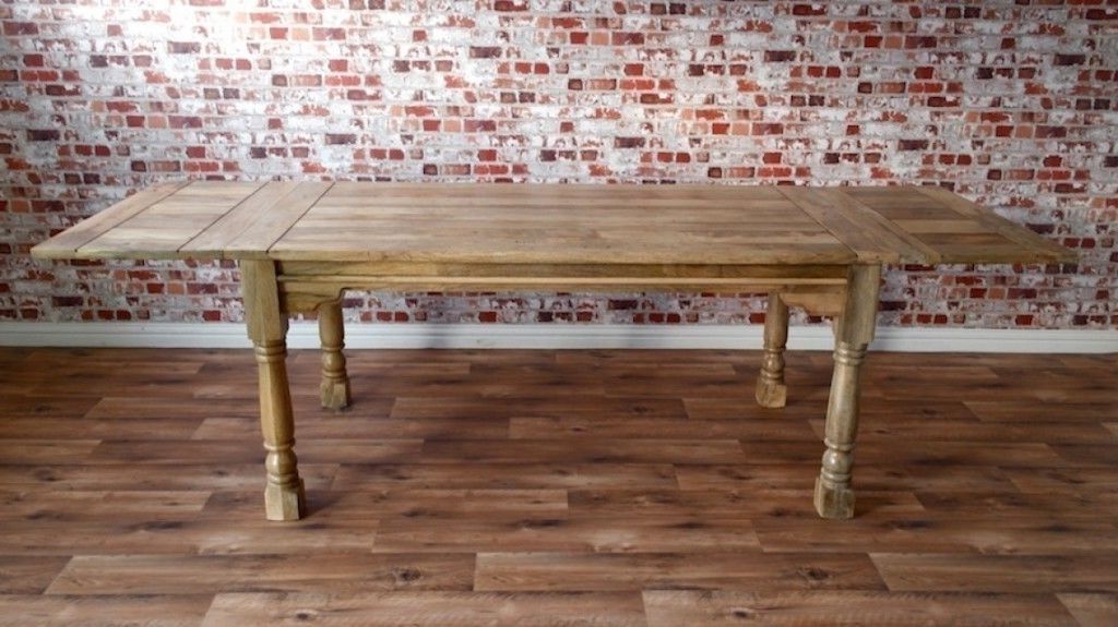 Most Popular Extending Dining Tables With 14 Seats With Regard To Massive Rustic Farmhouse Kitchen Dining Table 7ft Extending To 10ft (View 10 of 20)