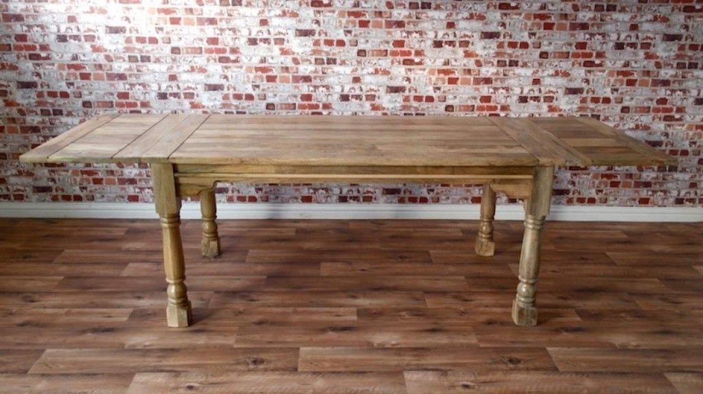 Most Popular Extending Dining Tables With 14 Seats With Regard To Massive Rustic Farmhouse Kitchen Dining Table 7ft Extending To 10ft (Photo 10 of 20)