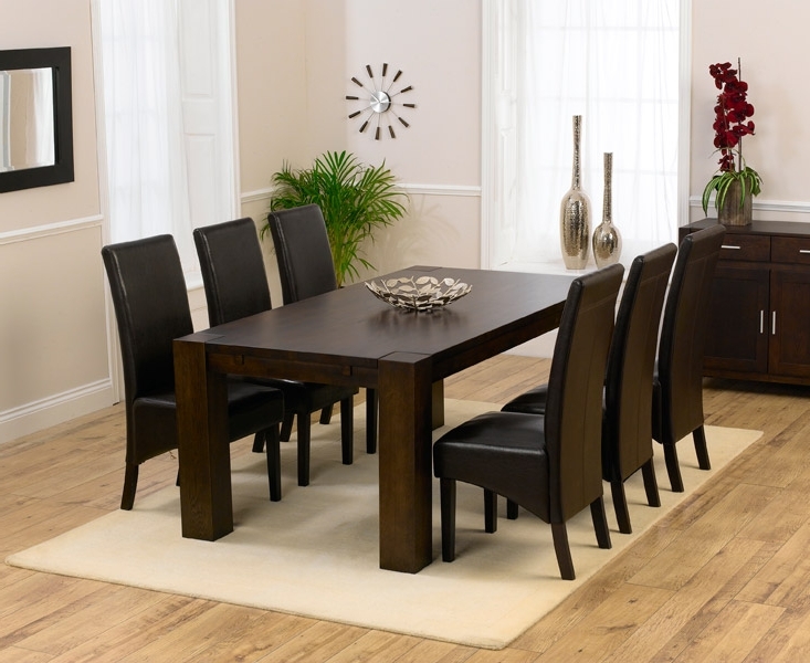 Most Popular Round Wood Dining Table For 8 Dark Set And Chairs 37acbae7c429fd4e Throughout Dark Wood Dining Tables 6 Chairs (Photo 13 of 20)